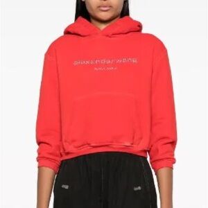 Alexander wang red hoodie size XS